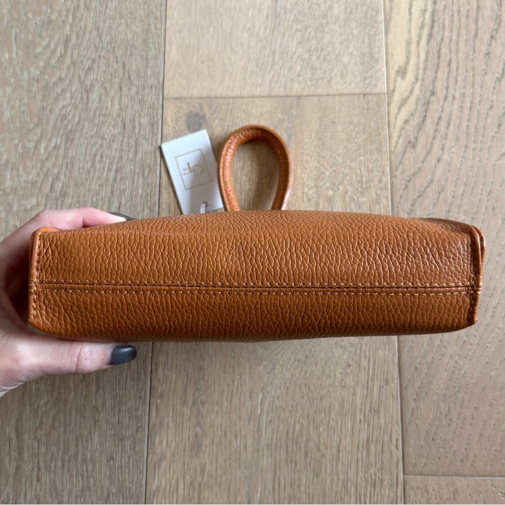 German Fuentes GF Camel Leather Wristlet Handbag - Picture 7 of 14